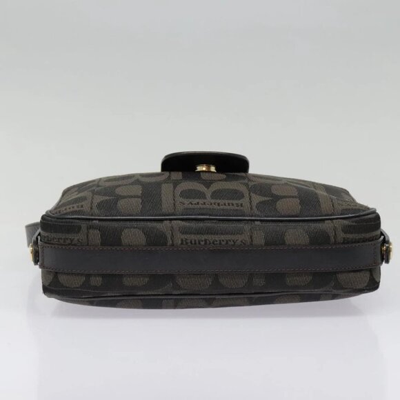 Burberrys Shoulder Bag Canvas Gold Black Auth bs18589 - Picture 7 of 15